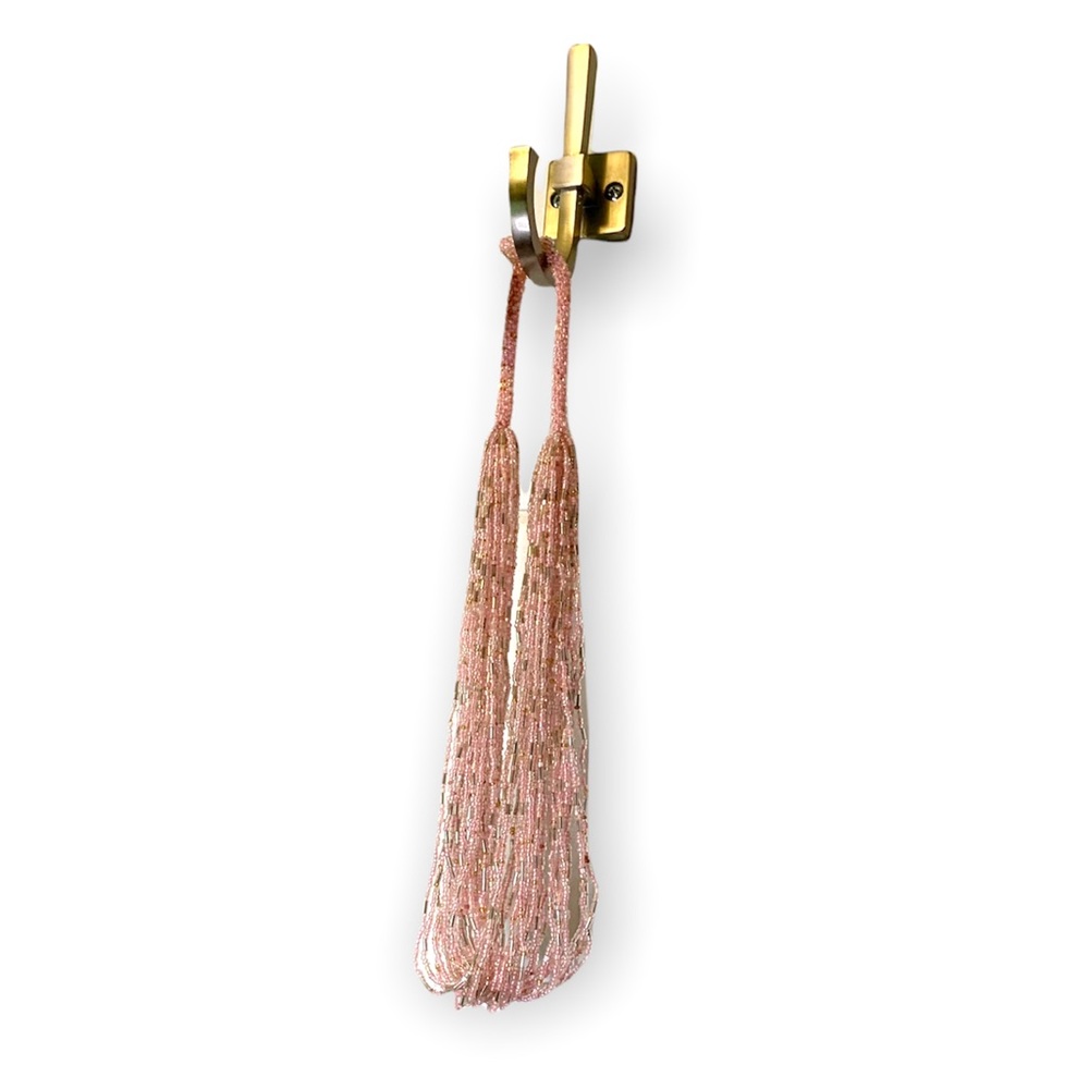 Handmade Seed Bead Multistrand Necklace from Nepal Nepali Pink Jewelry Gift